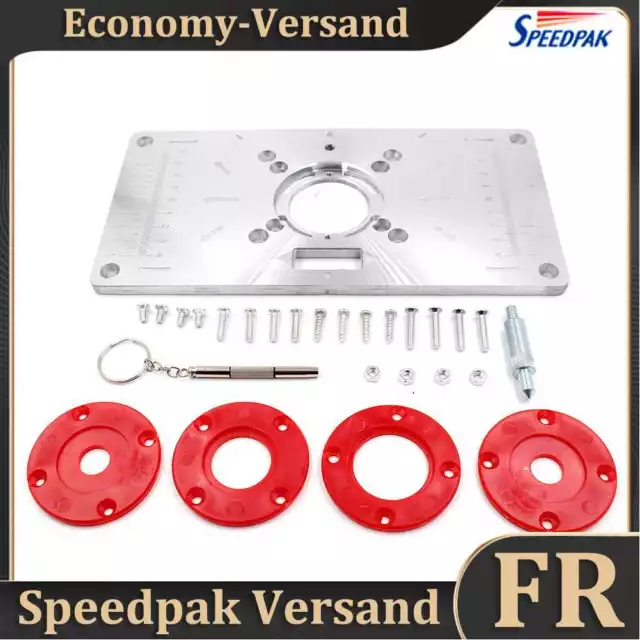 Aluminum Router Table Insert Plate Woodworking Benches Trimming Model (Red) Hot