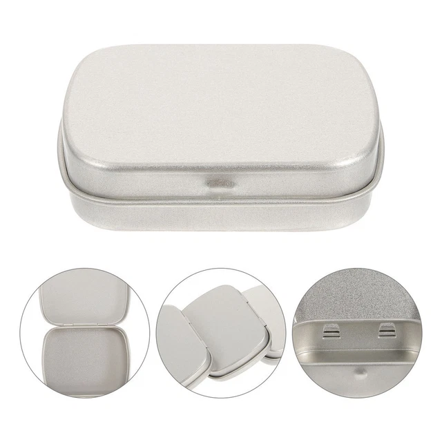4 piezas Pequeña Caja de almacenamiento Mini Vidrio Vacío Caja de Chapa