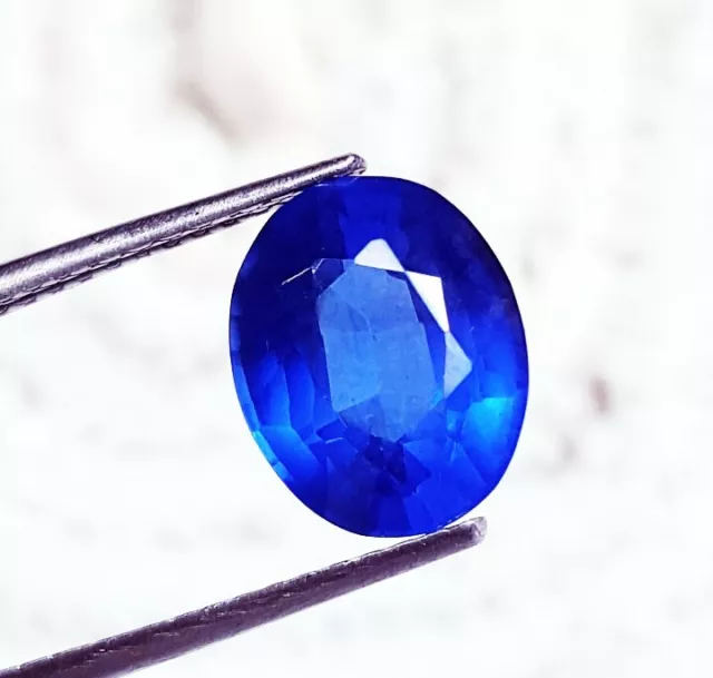 Desseré Gemme Naturel Topaze Bleu Londres 6.35 CT Certifié Avec Cadeau Gratuit