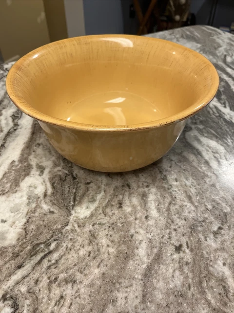 Pier 1 Imports Large  Serving Mixing Bowl Toscana Gold Italy Earthenware