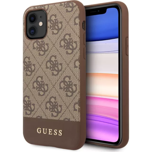 Handyhülle für iPhone Xr/11 GUESS Case Cover Etui Futeral Hülle Tasche Braun