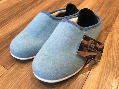 RAVELIER MENS SLIPPERS light Blue BNWT 