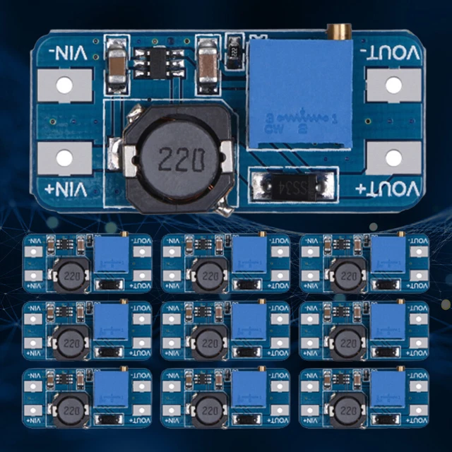 10 pz MT3608 2A DC/DC Step Up Power Booster modulo di alimentazione applicabile ad Arduino