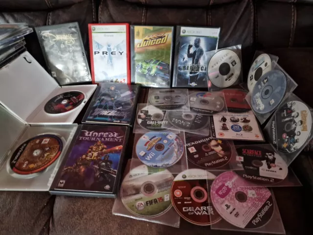 Bundle Xbox360 Wii Ps1 Ps2 Console Games UNTESTED 99p Start Joblot Attic Find