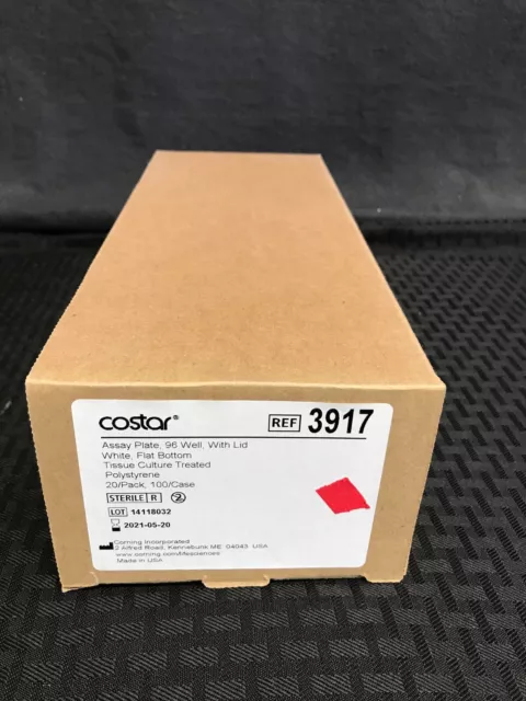 (20/Pk) CORNING Costar 360uL 96-Well TC Assay Microplate w/ Lid Flat Bottom 3917