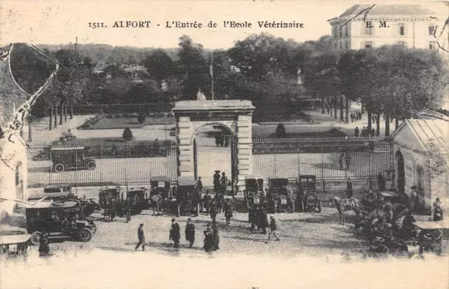 Cpa 94 Alfort L'entree De L'ecole Veterinaire