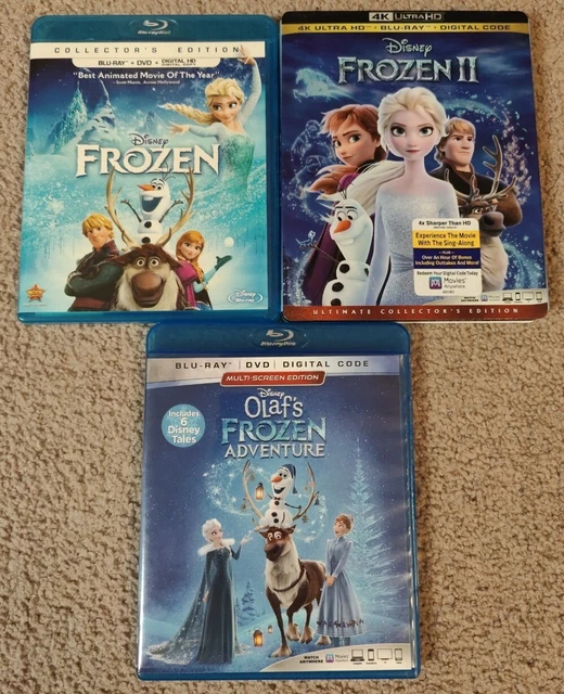 OLAF'S FROZEN ADVENTURE Plus 6 Disney Tales Frozen 1 I & 2 II Blu-Ray ...