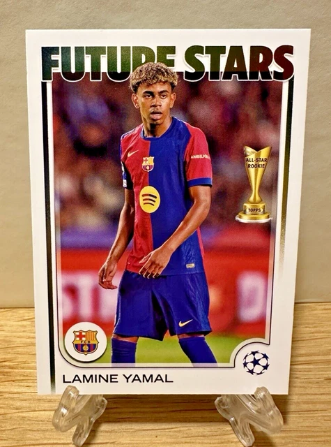 Carte Topps Lamine Yamal #27 - Purple Flowfractors - Barcelona - Saison 2023/24