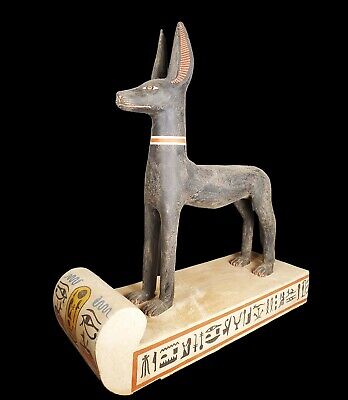 Replica Anubis statue - 35 inch in tall - made of dome wood. Jackal God