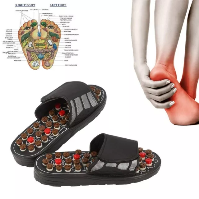 de massage Acupression Sandales de réflexologie Pantoufles Masseur de pied