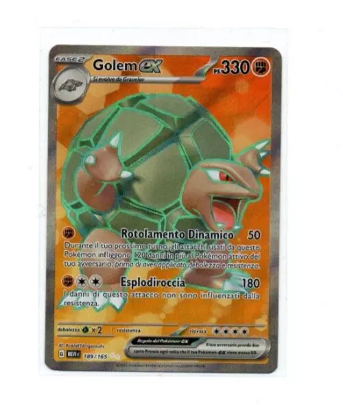GOLEM EX 189/165 Full Art - ITA MINT - Pokemon Scarlatto e Violetto 151