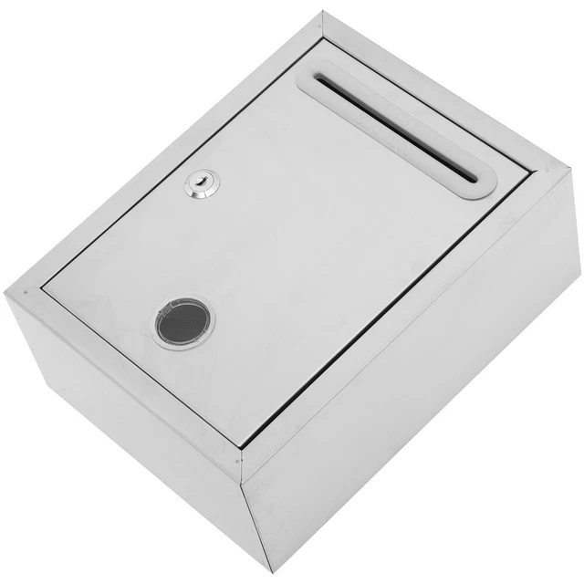 Wall Mailbox Tip Container Stainless Steel Containers Mounted Safe Rural