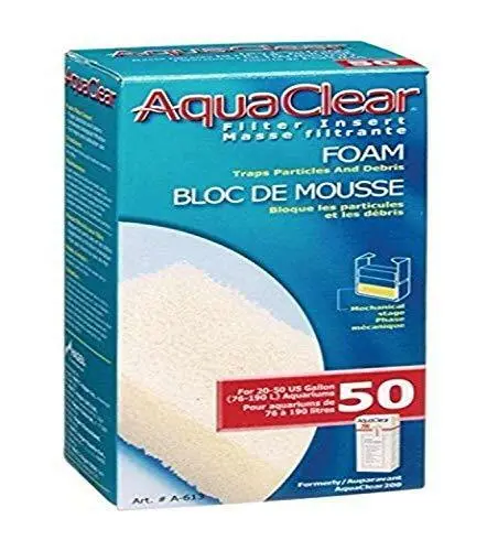 AquaClear 50 Foam Filter Insert, Aquarium Filter Replacement Media, A613