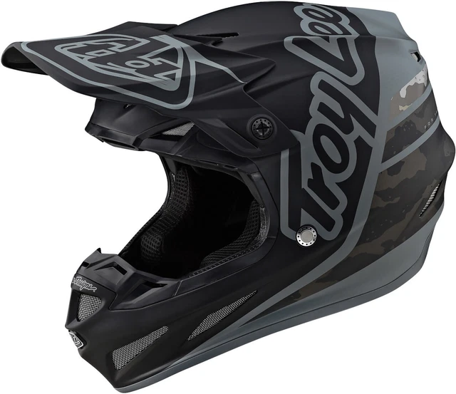 Troy Lee Designs SE4 Silhouette MIPS Motocross Helm (Black/Camo,XL)