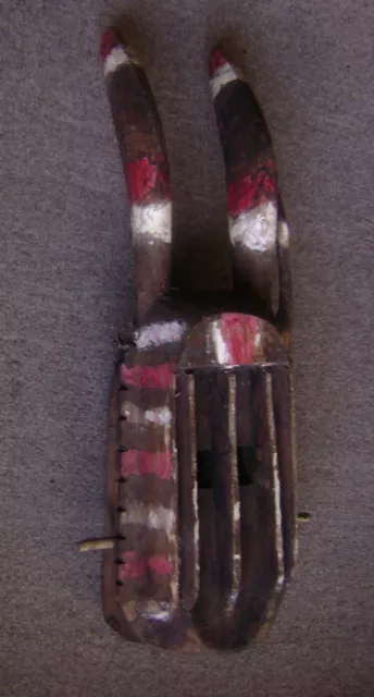 vintage Dogon Kifwebe Walu antelope mask, wood and pigments
