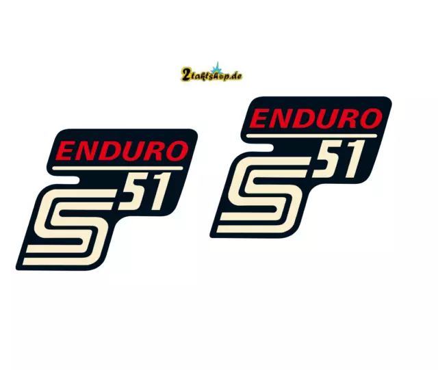 Simson S51 Enduro Retro Wasserschiebebild Abziehbilder Decals Seitendeckel