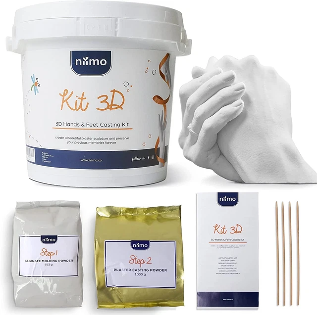 Niimo Kit de Moulage Main Couple Empreinte 3D Bebe Adultes Famille Pieds e Mains
