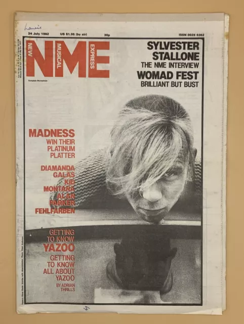 NME 24 July 1982 Yazoo Sylvester Stallone Womad Madness Galas Alan Parker