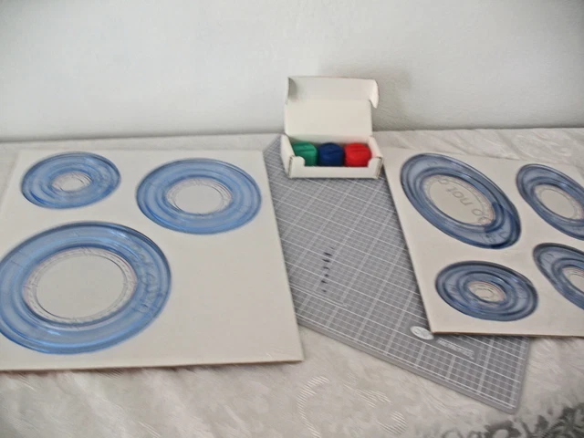 Juego de patrones de corte ovalados y circulares Creative Memories con estera de corte y cuchillas