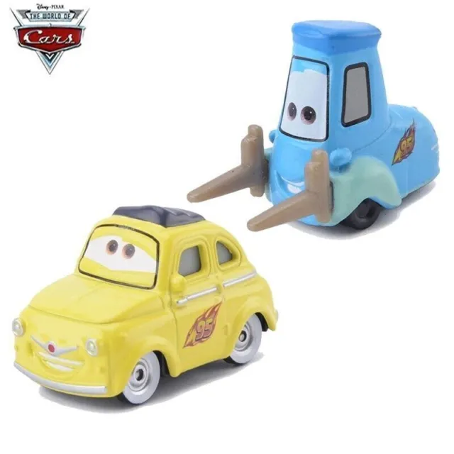 2-Cars Disney Pixar Cars Luigi & Guido 1:55 Diecast Model Toy Car Loose Kid Gift