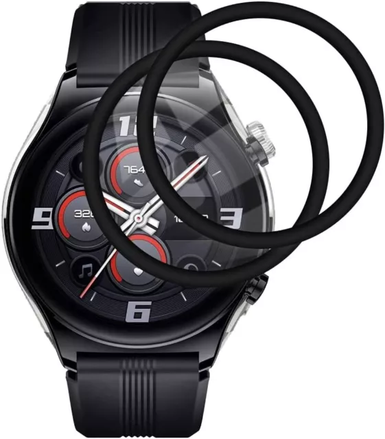 2X 3D Schutzglas für Honor Watch GS 3 Panzerfolie Display Full Screen Curved