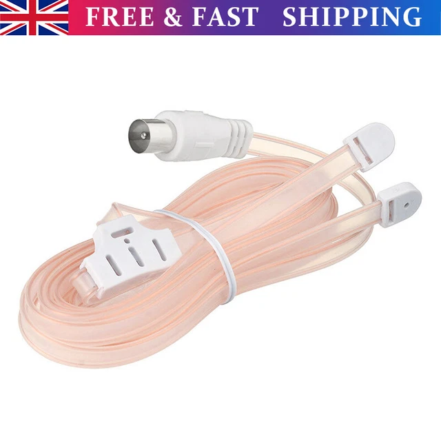 75 OHM INDOOR FM VHF Aerial FM Radio Dipole Ribbon Antenna Stereo