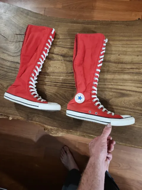 Size 8 - Converse Chuck Taylor All-Star Knee High Red