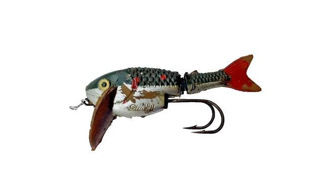 RARE pêche ancien 1 leurre RUBLEX Plucky années 1950