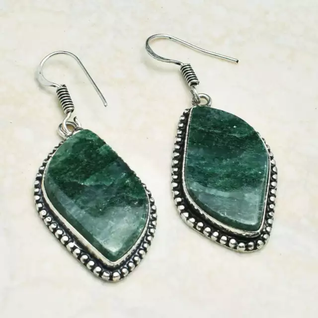 Green Aventurine Drop Dangle Earrings Jewelry Gift For Girl 1.88" AE 39320