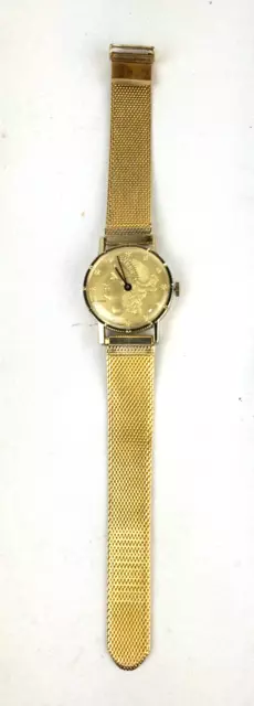 1970s LUCERNE Swiss Liberty Coin Dial Winding Mechanical Mens Watch Works! 1970s LUCERNE Swiss Liberty Coin Dial Winding Mechanical Mens Watch Works!
