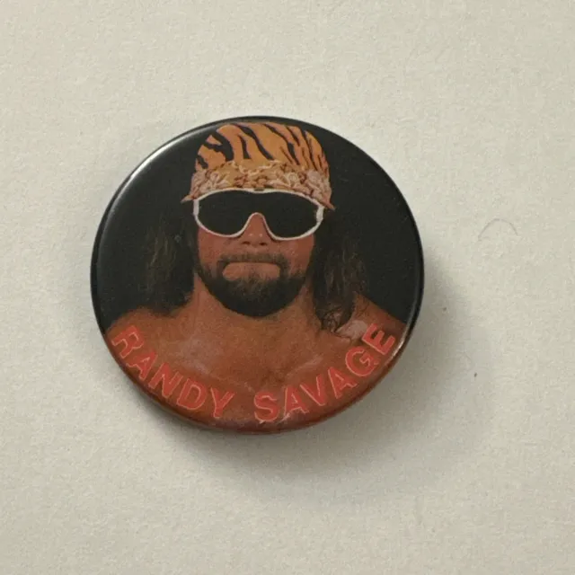 Vintage Randy Savage Wrestler Wrestling Button Pin AV5J