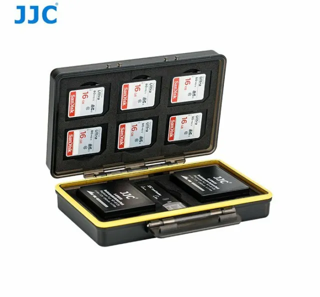 JJC BC-3NPW12 Battery Case for 2x Fujifilm NP-W126 W126S 6x SD Card 1x Reader