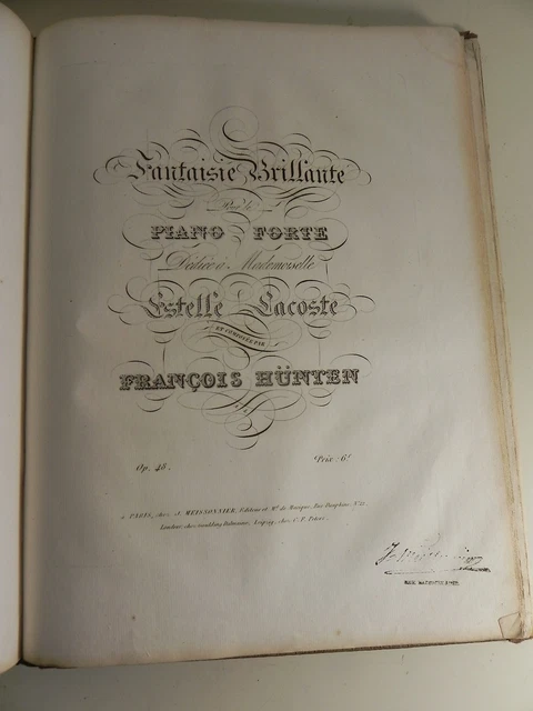 recueil de partitions anciennes de musique signées PIANO HARPE Partition sheet 10