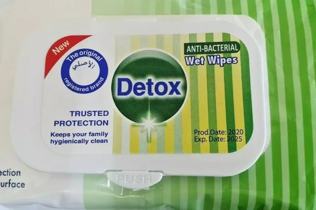 Antibacteriano Detox Mojado Toallitas para Piel Y Surface. (Paquete De 120 2