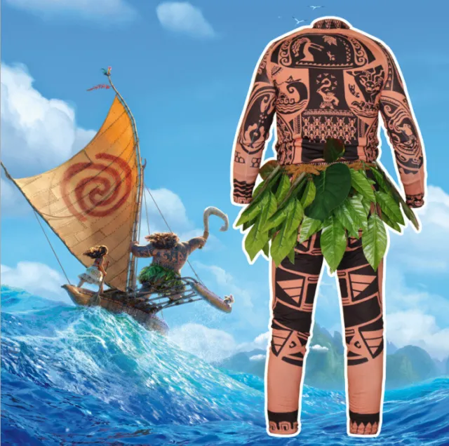 Moana Maui Tattoo T Shirt/Pants Halloween Adult&child Mens Women Cosplay Costume