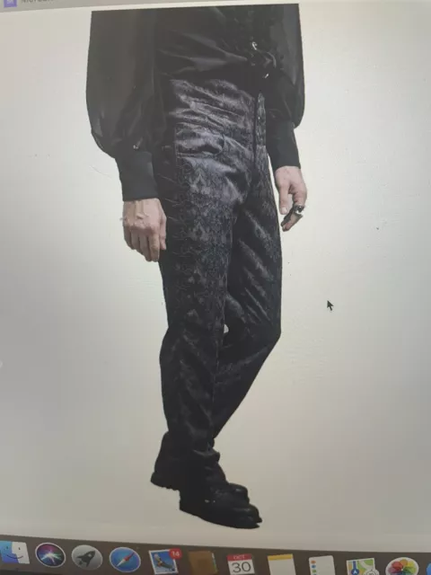 Devil Fashion Man Black Gothic Punk Metal Studded Long Pants Hip-hop  Trousers