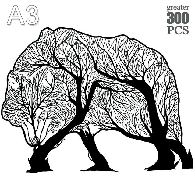 Wolf Animal Jigsaw Puzzles Adult Kids Christmas Gifts Educational Toys Games 10