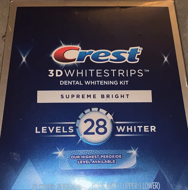 CREST 3D WHITESTRIPS Supreme Bright 28 Levels Whiter 42 Strips/21