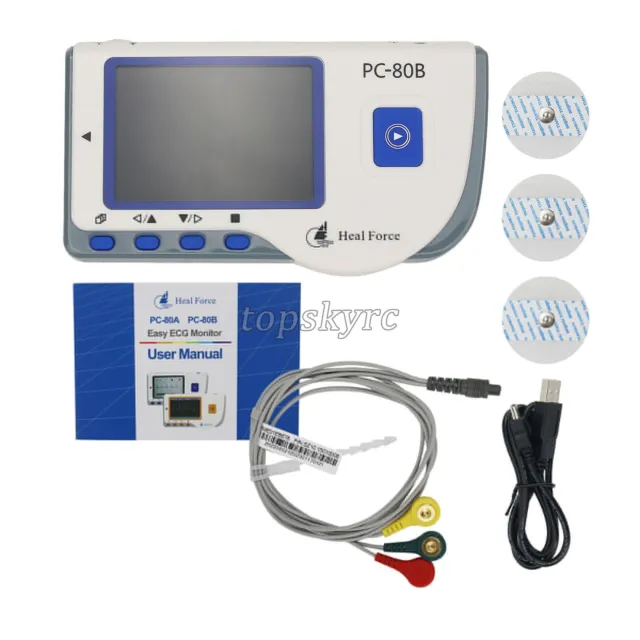 PC-80B Handheld ECG Monitor LCD Electrocardiogram Heart Monitor Recorder Health