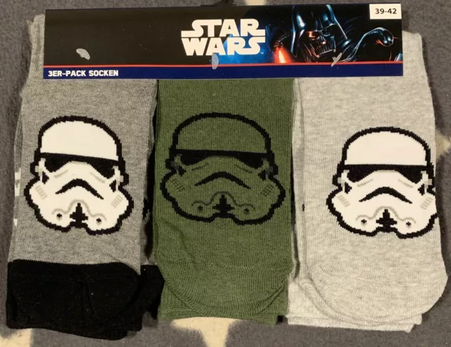 Star Wars Socken 3 Paar Gr. 39-42 Neu