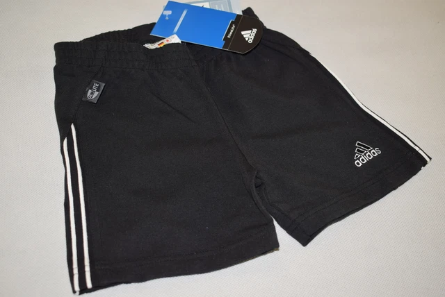 Adidas pantaloncini pantaloncini pantaloni corti nero black vintage deadstock 2000 kids 140 nuovi