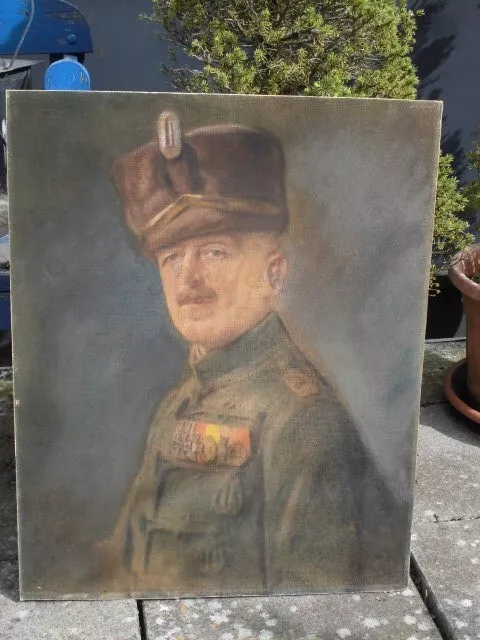 Großes Offiz.Adels Portrait 1. WK 1918 Husar Graf v. Hirschberg -Pelzmütze-Orden