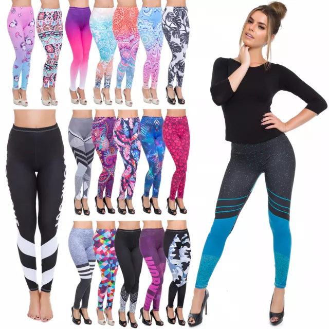 Leggings sportivi lunghi vari modelli da donna palestra running wokout pantaloni FFCP