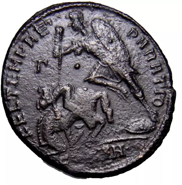 CERTIFIED Authentic Ancient Roman Coin Constantius II Spearing ANH Mintmark