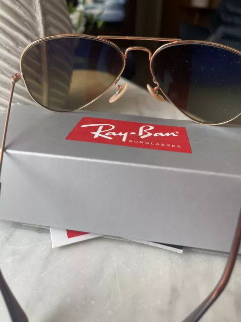 RAY BAN POLARIZED Gold Frame Aviator, Sunglasses 58mm $29.00 - PicClick