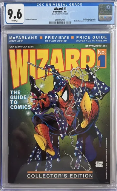 Wizard 1 CGC 9.6 - 1991 Amazing Spiderman Todd McFarlane Cover Spawn Hulk Shamus