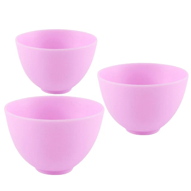 3 Pcs Mask Bowl Facial Care Silicone Cream DIY Cosmetic Tool Applicator