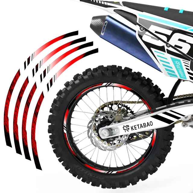 BLUE P05B 21" 18" Wheel Rim Tape Decal Sticker For Kawasaki KLX 250 S SA 2018-21