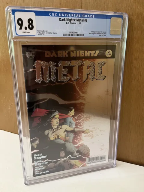Dark Nights METAL 2 CGC 9.8 🔑1st Cameo BATMAN WHO LAUGHS🔥2017 Silver FOIL