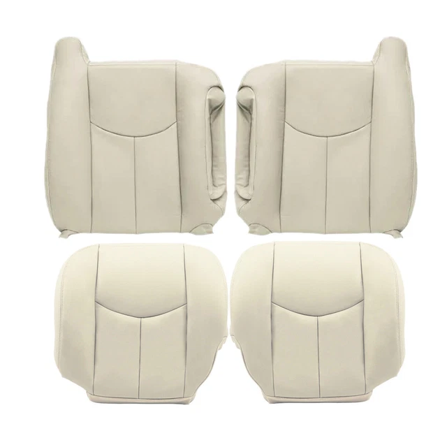 Front Leather Seat Cover Light Tan For 2003 2004 2005 2006 Chevy Tahoe Suburban